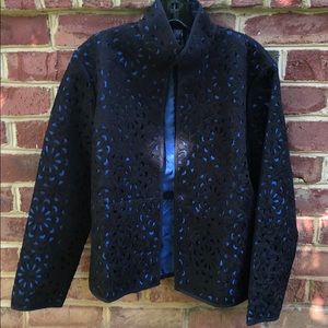 Black & blue dressy jacket